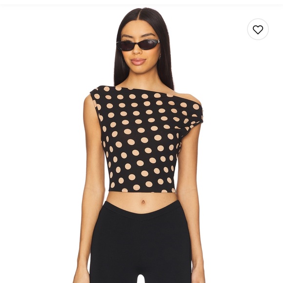 AFRM Tops - AFRM Almond Dot Crop Top